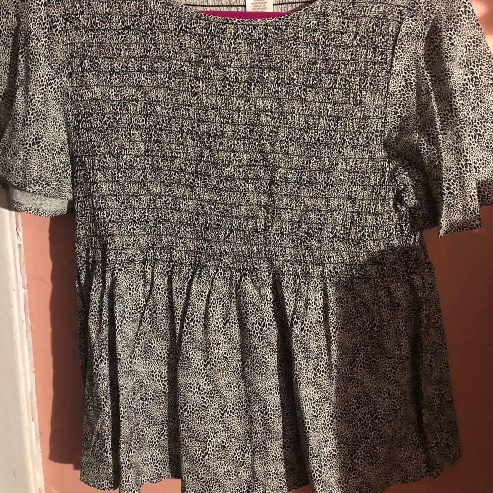 Cheetah Peplum Blouse